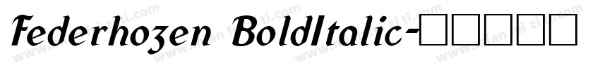 Federhozen BoldItalic字体转换